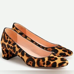 NWT Luxury RARE Elegant Party Maximalism Fur Calf Hair Classic Block Heel Pump